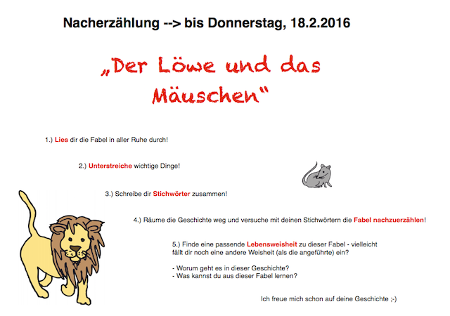 Der Löwe und das Mäuschen