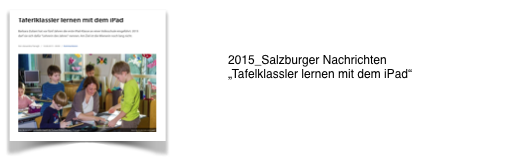 2015_Salzburger Nachrichten: Tafelkassler lernen mit dem iPad